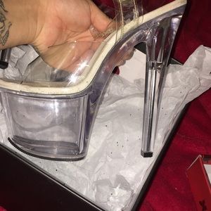 clear stripper heels 💋